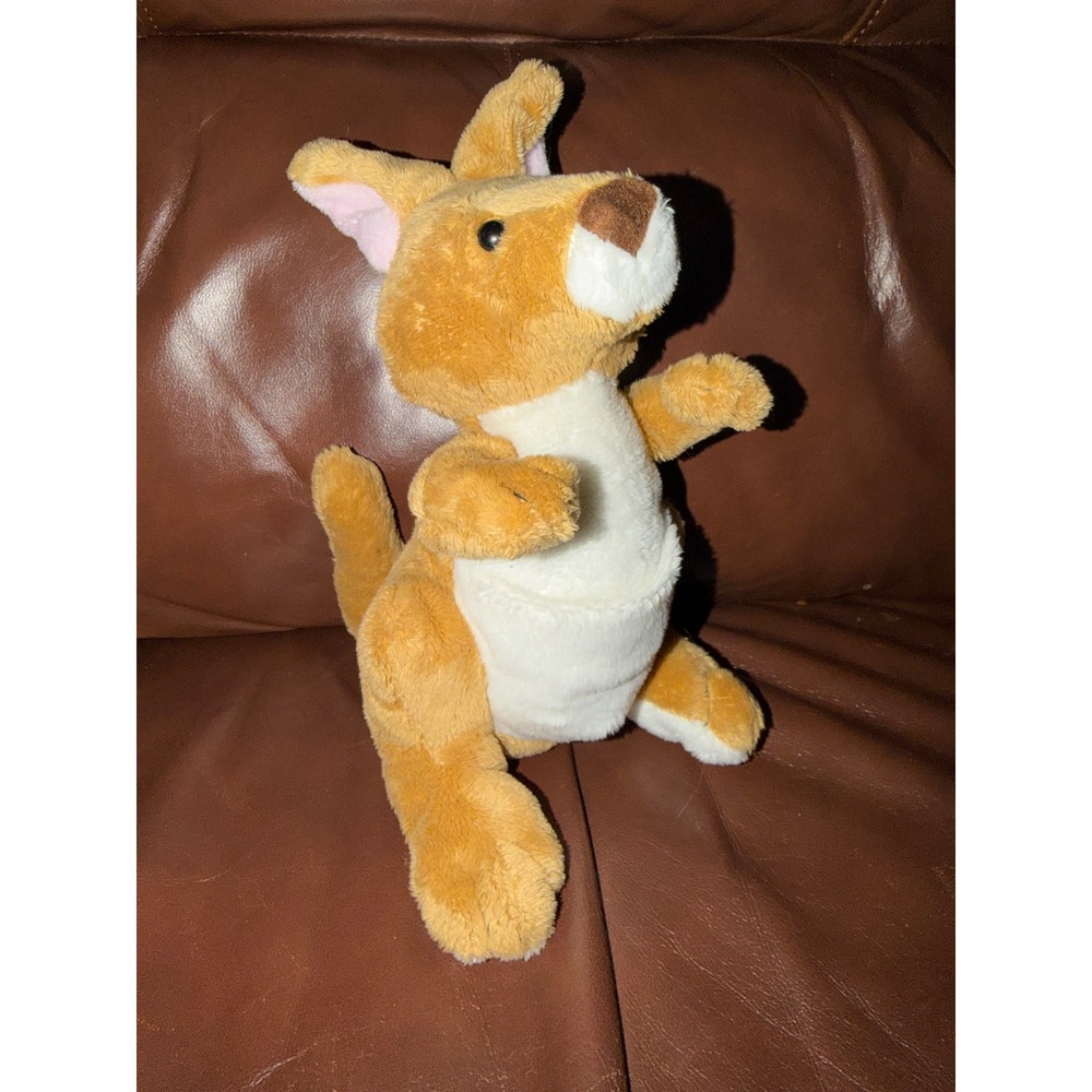 No Code Ganz Webkinz Kangaroo Tan White Plush Stuffed Animal Retired